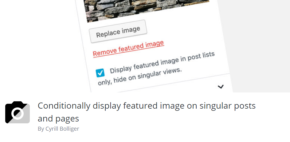 Conditionally display featured images on singular posts and pages. BoomDevs