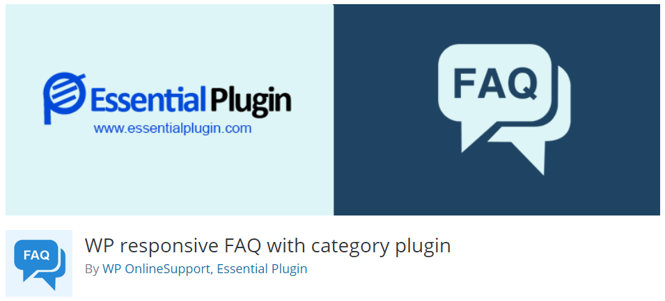 5. WP responsive FAQ with category plugin