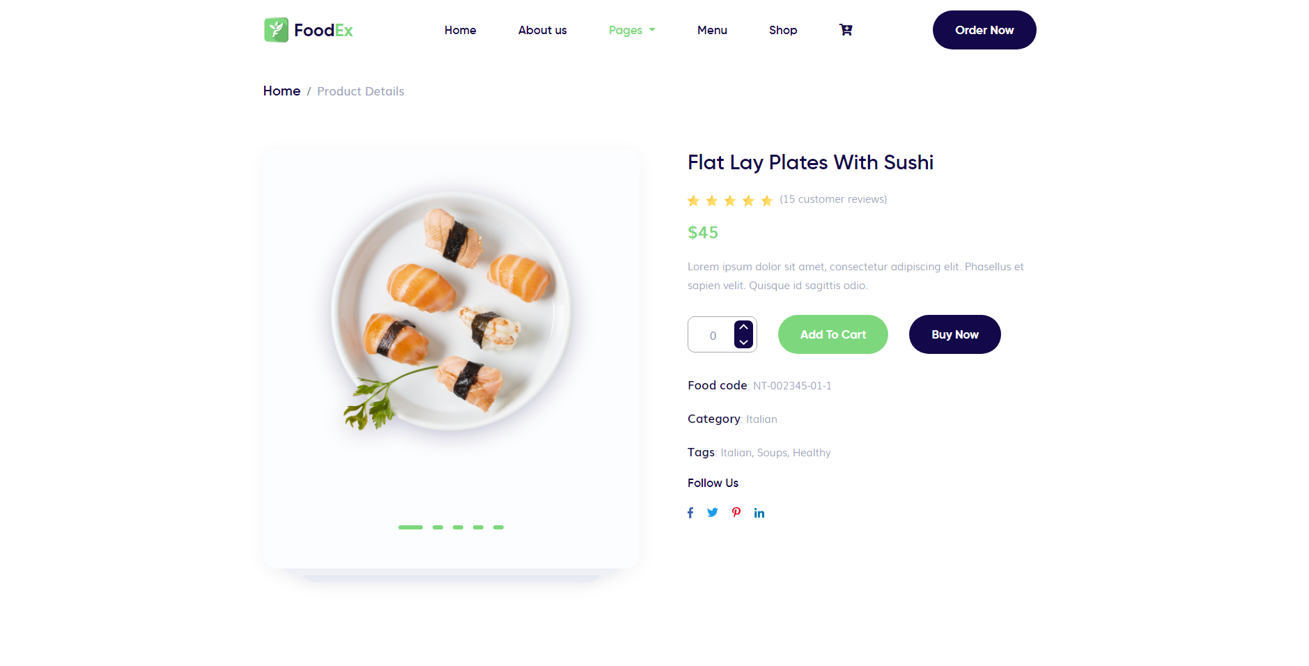FoodEx - HTML Template For Food & Restaurant Website (1)