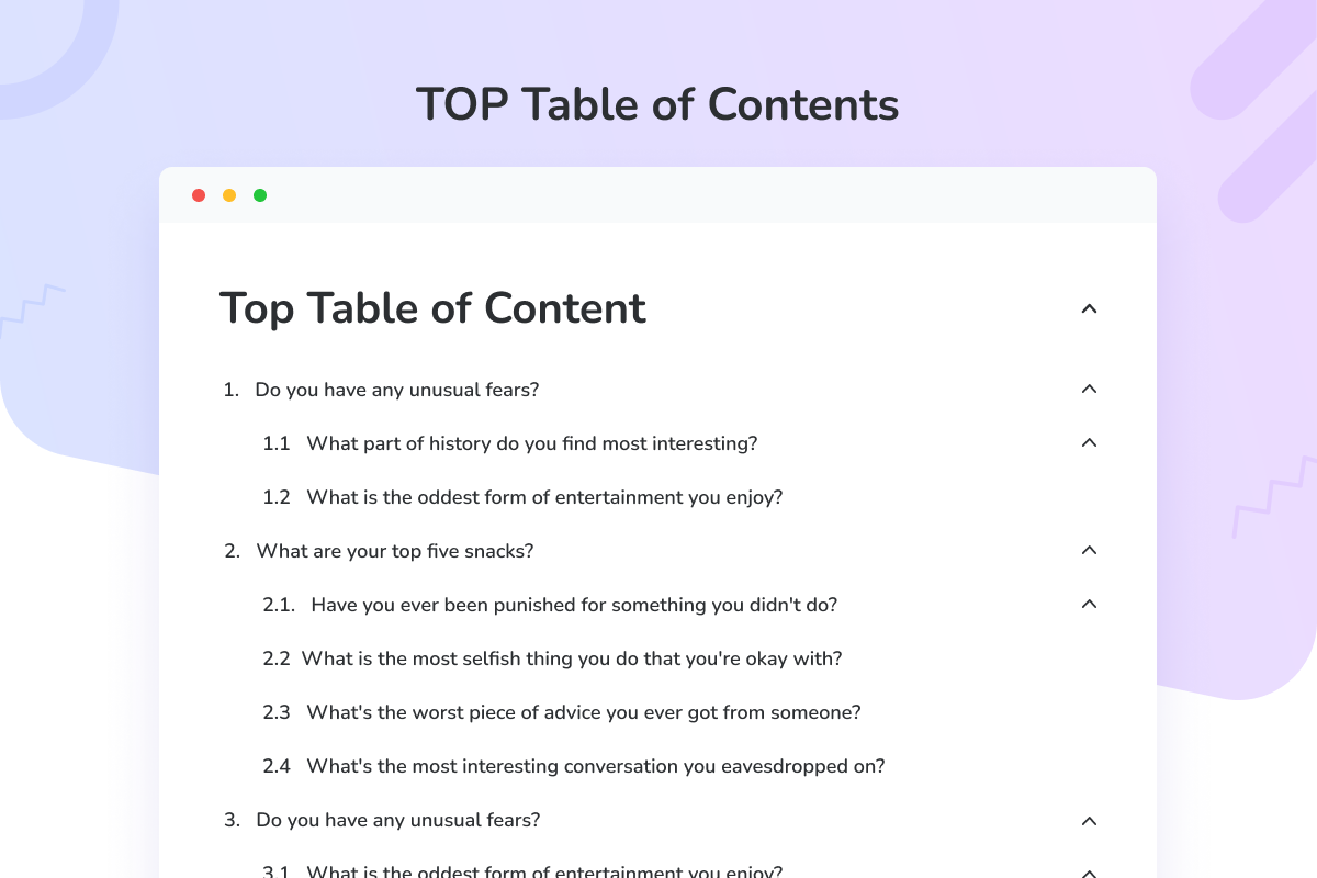 WordPress table of content 8