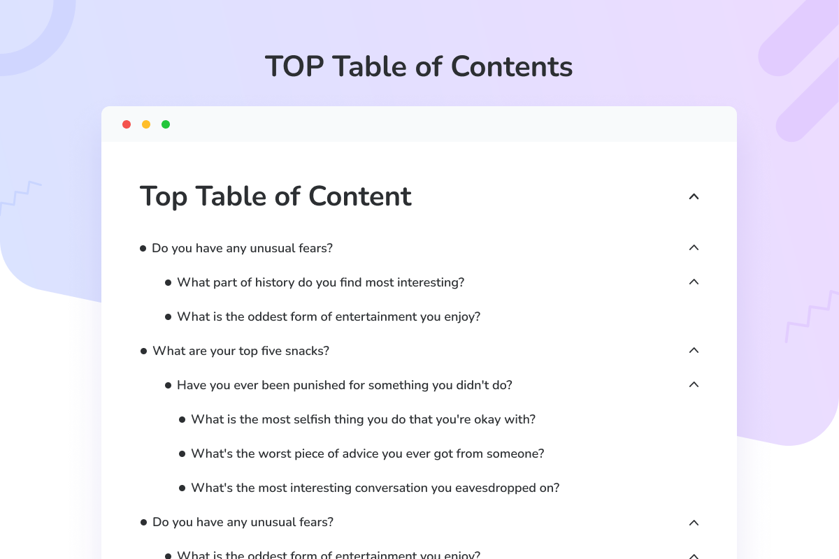 WordPress table of content 9