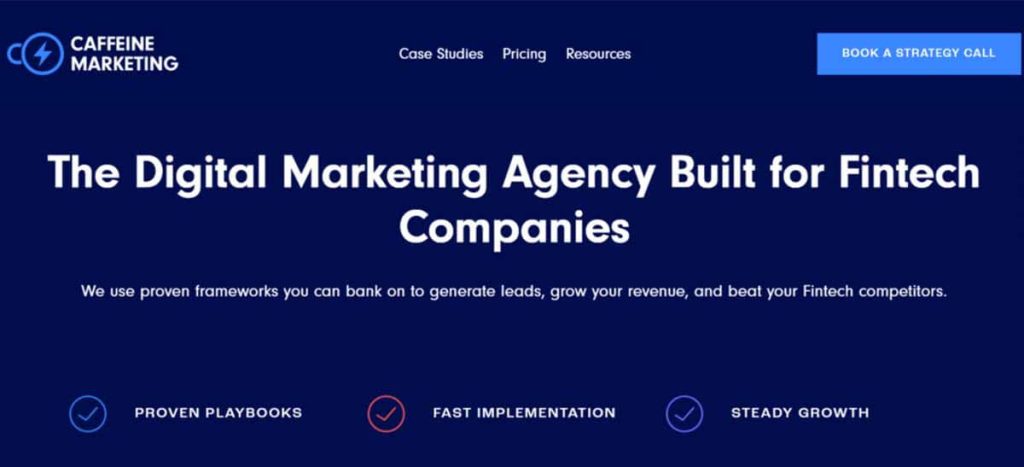 Caffeine Marketing Fintech Marketing Agency