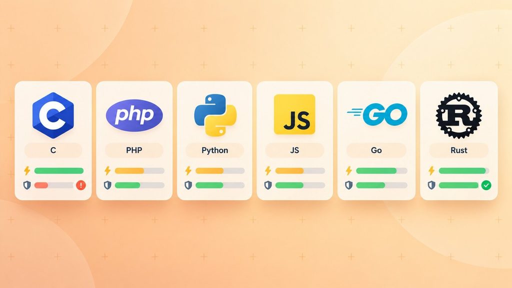 Can C be used for web development like PHP, Python, JavaScript, Go, and Rust? A quick comparison