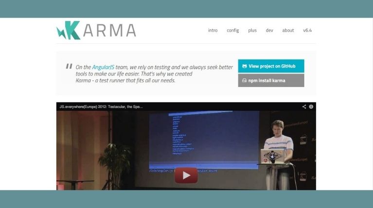 Karma front-end testing frameworks