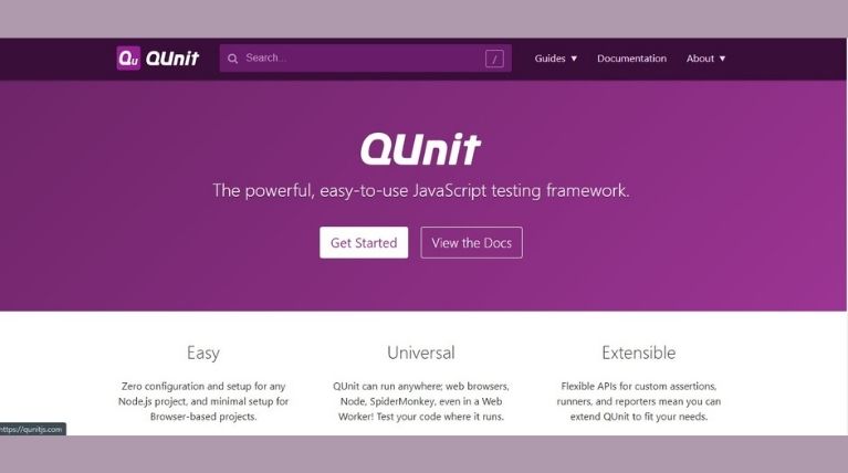 QUnit front-end testing framework