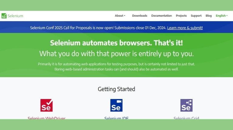 Selenium front-end testing framework