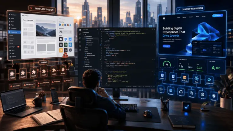 Custom Web Design vs Template Design: 2026 ROI