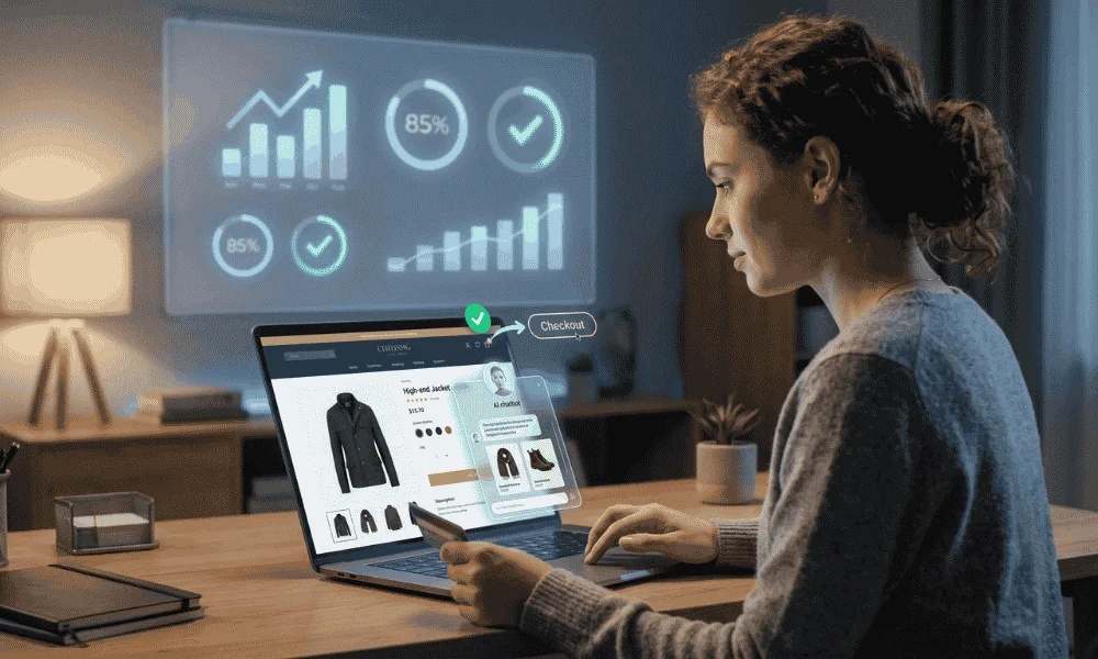 AI chatbot helping convert website visitors into paying customers