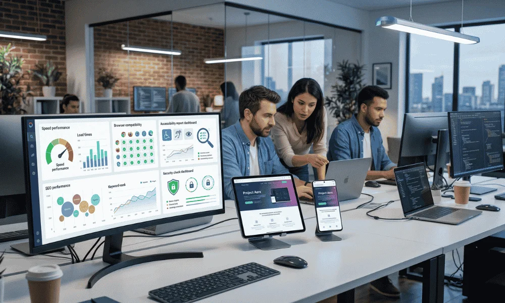 Modern website optimized for AI search engines and generative search experiences