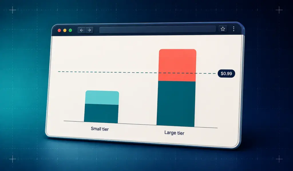 AI SaaS development cost: inference cost per resolution by model tier
