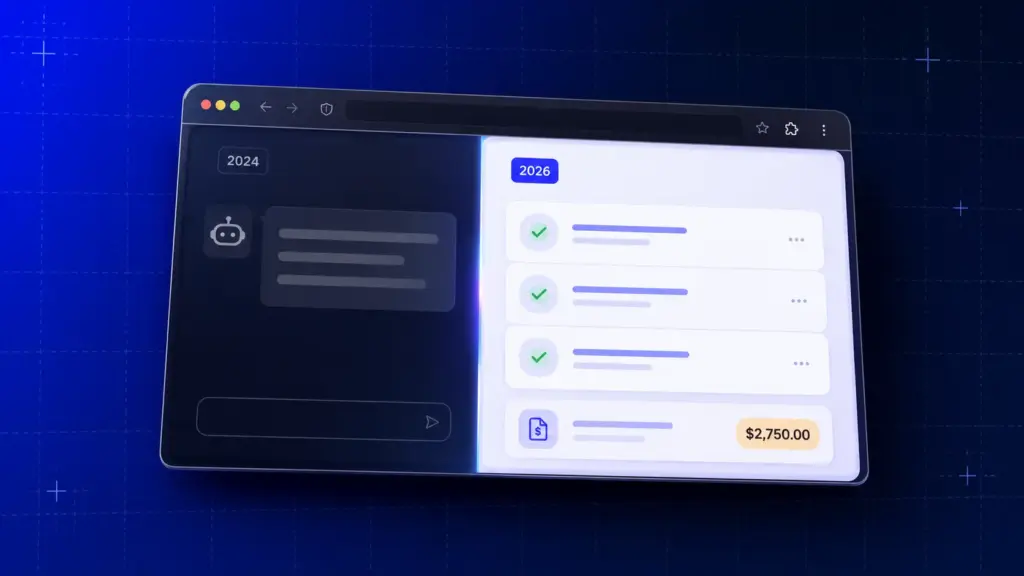 AI SaaS development in 2026: the shift from text generation to work completion
