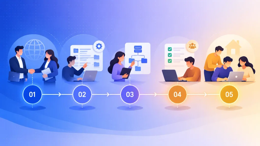 Five-phase handover plan moving AI development from outsourced partner to in-house team