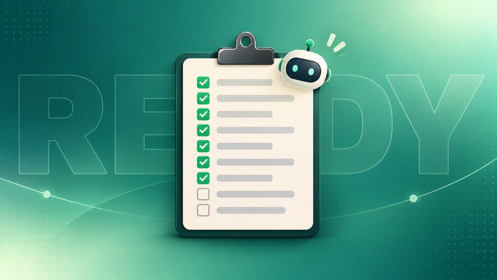 Ethical considerations in AI agent design checklist on a clipboard ready for pre-launch review