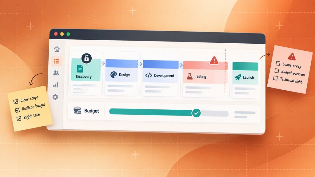 Discovery and planning phase protecting custom web application builds from scope creep