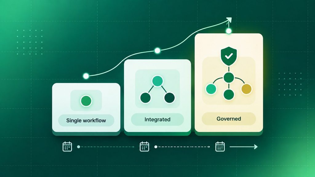 Three project tiers for custom AI agent development tools and platforms, rising in scope, budget, and timeline