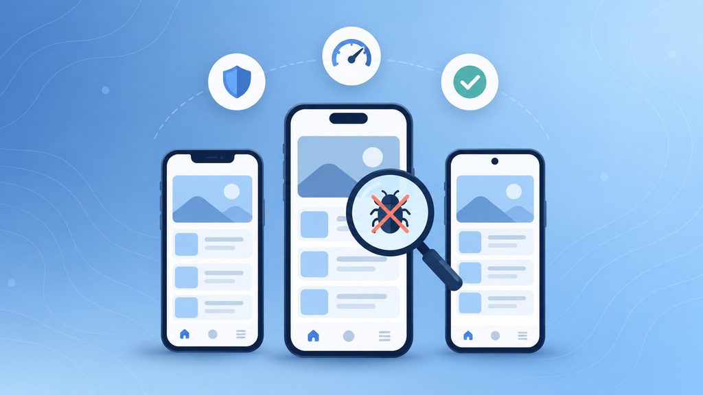 Device, security, and performance testing as a key step in how to build a mobile app
