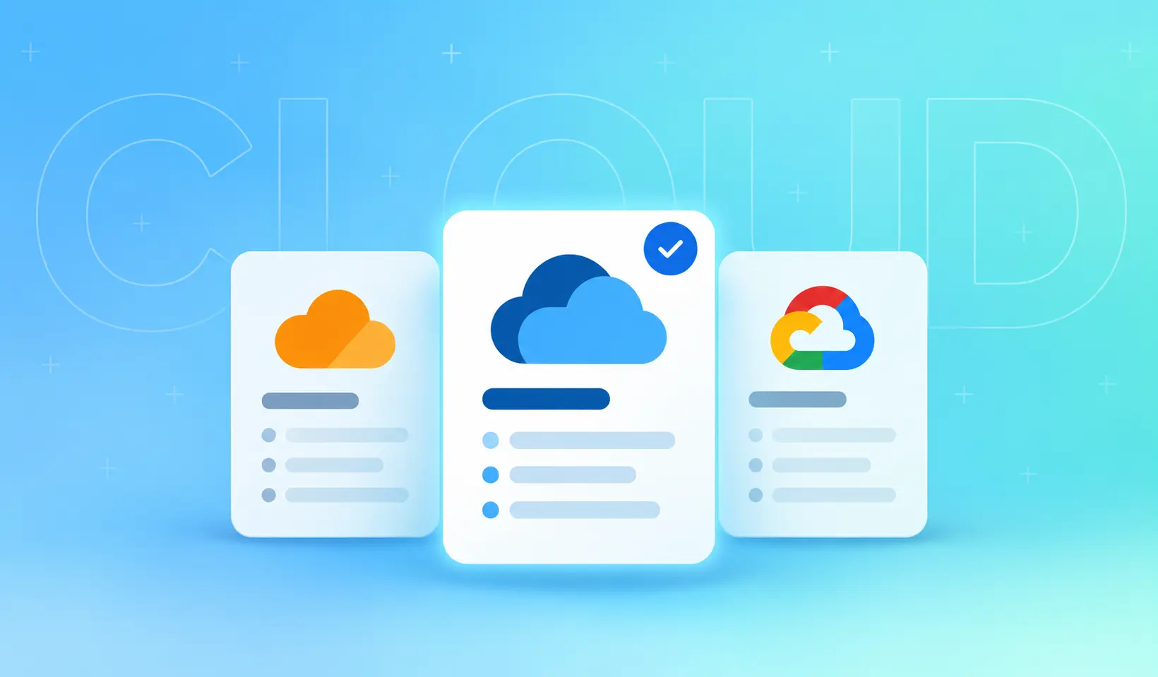 How to choose the right cloud service provider, shown as a cloud piece fitting perfectly into an app