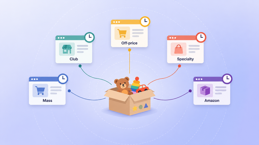 Toy brand juggling separate compliance portals for mass, club, off-price, specialty and Amazon channels