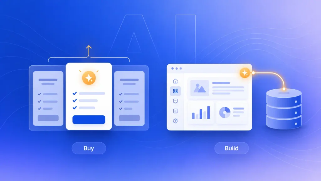 Custom software vs off-the-shelf AI: bundled SaaS features compared with AI trained on your own data