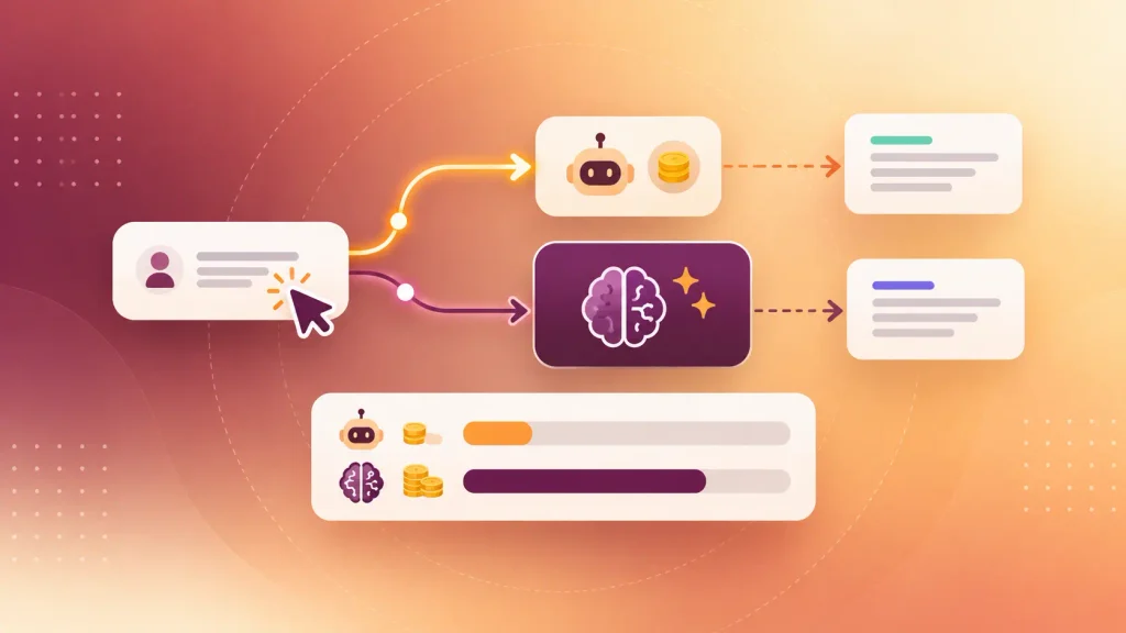 Routing simple steps to a small model to cut inference cost in how to build an AI SaaS product