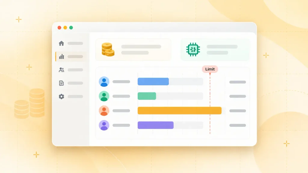AI token cost dashboard metering usage per customer and per feature
