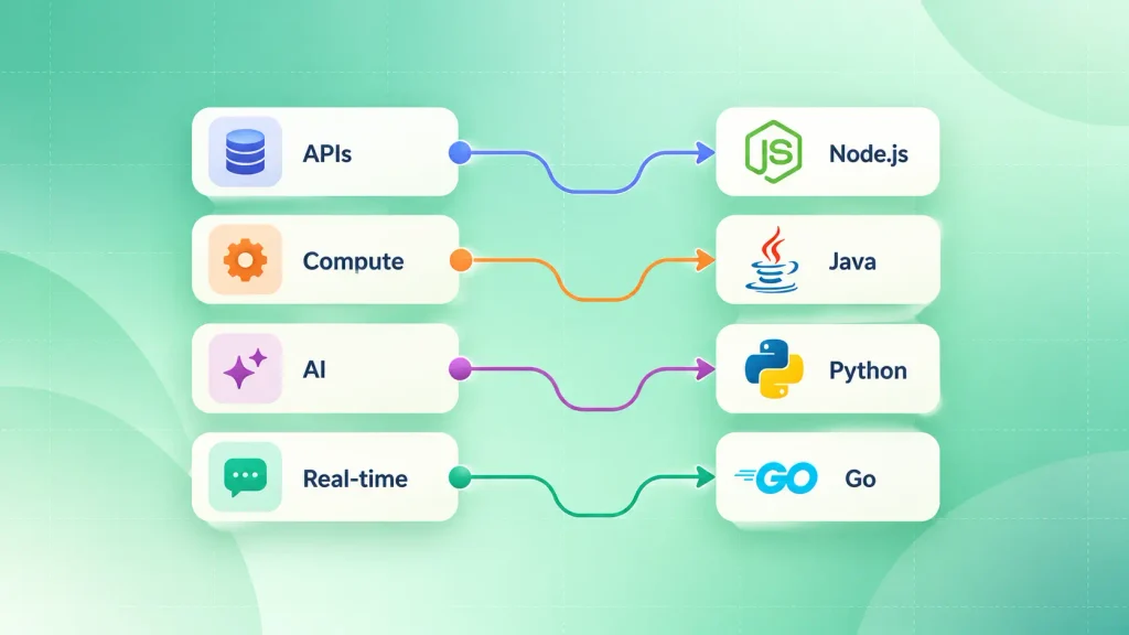 Choosing the best backend language for web development based on workload type