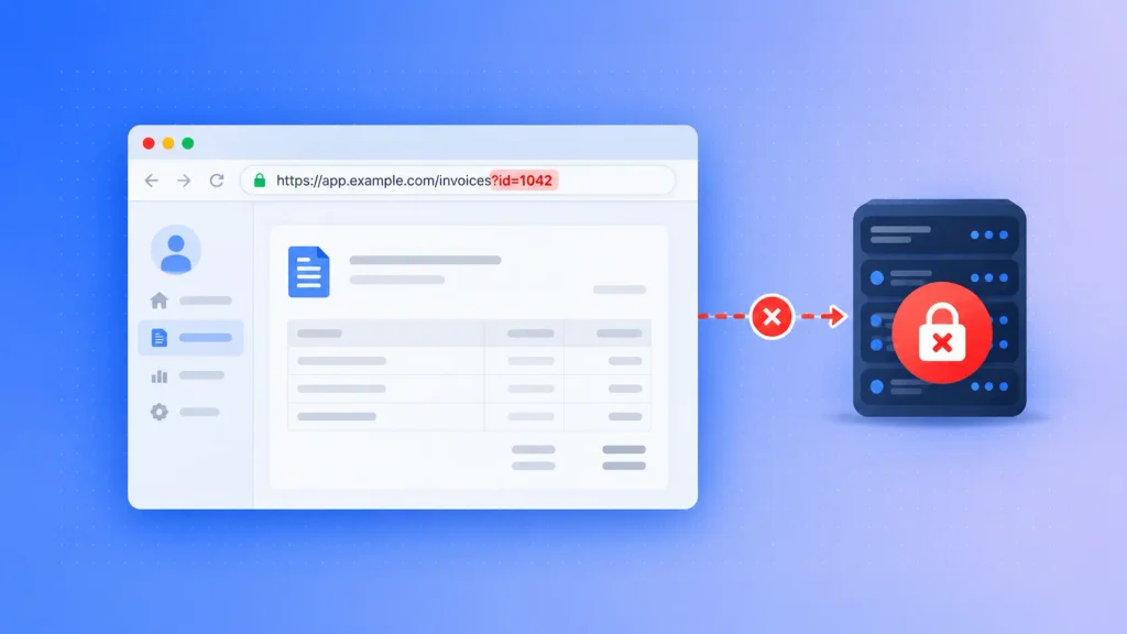 Web application security best practices in action: a server-side check blocking access to another user's invoice