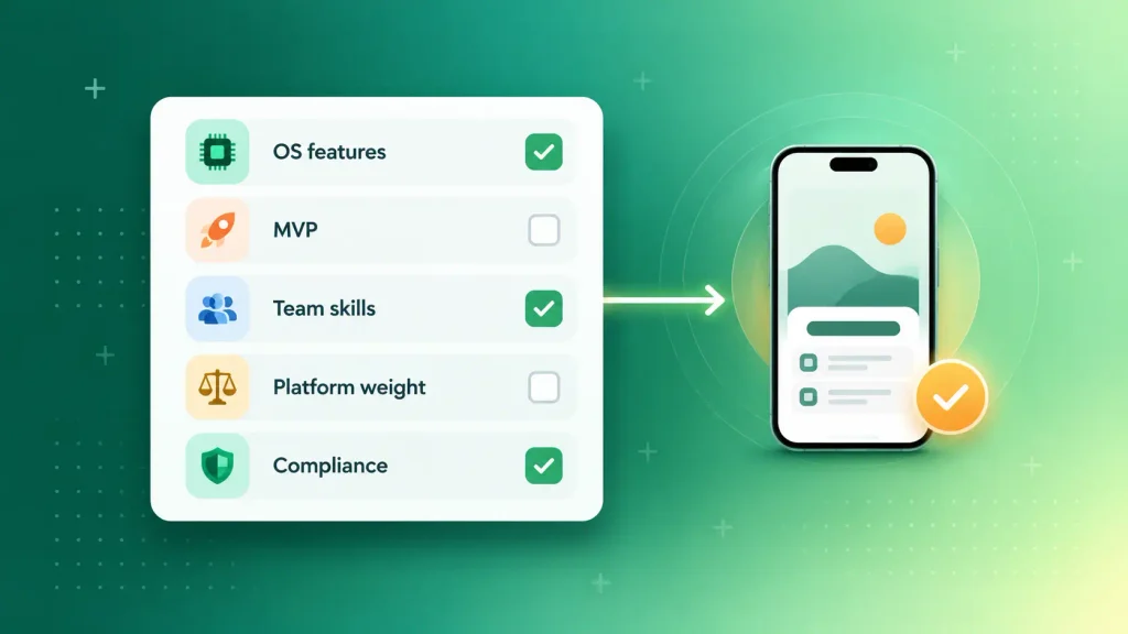 Five-question checklist for deciding between native vs cross-platform app development