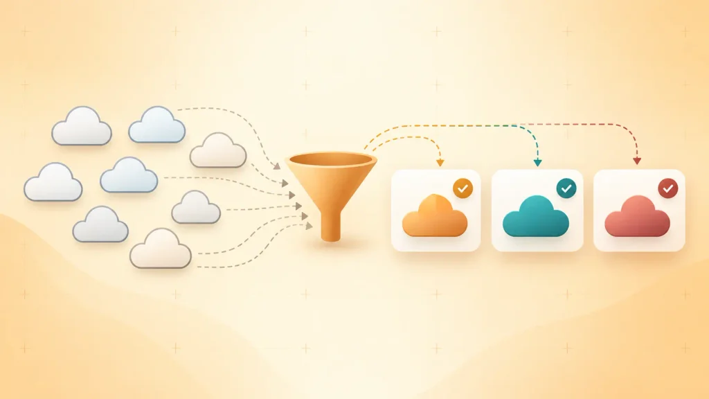 How to choose the right cloud service provider by narrowing many options down to a three-provider shortlist