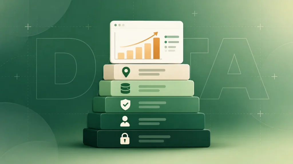 Data analytics foundations including consistent tracking, data quality checks, and clear ownership