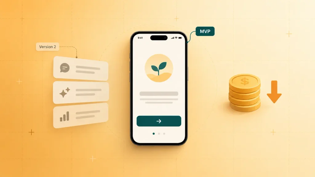 Launching a lean MVP first to lower mobile app development cost without cutting quality