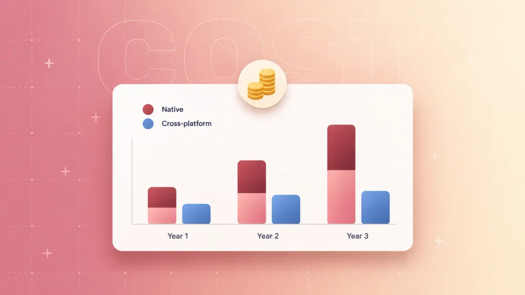 Three-year cost of ownership in native vs cross-platform app development