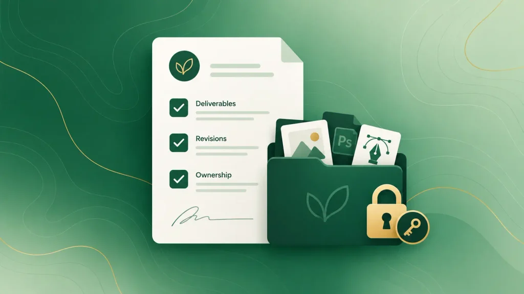 Contract with an IP ownership clause, a key step in how to choose a UI/UX design agency